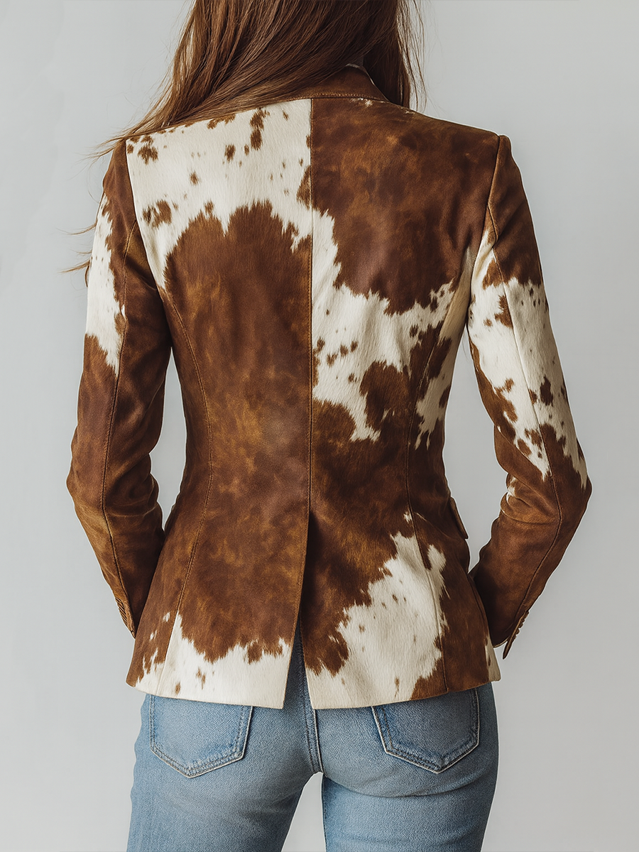 Rukiye | Blazer koeienprint