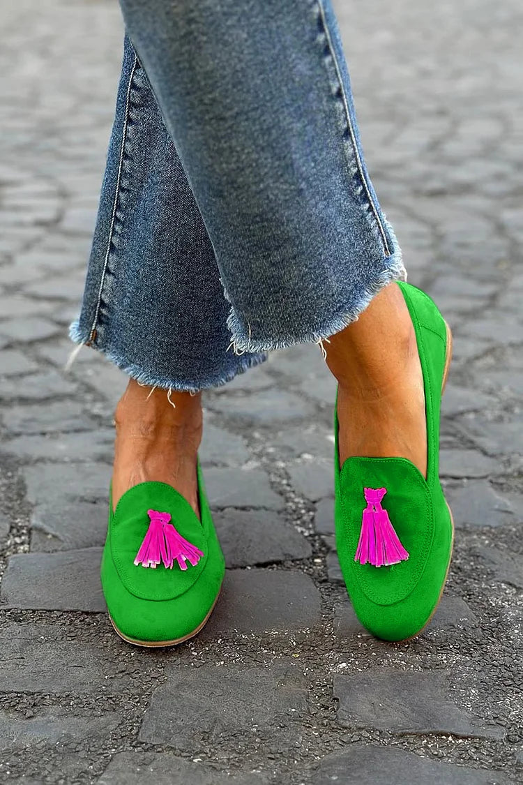 Mandy Tassen Versierde Loafers