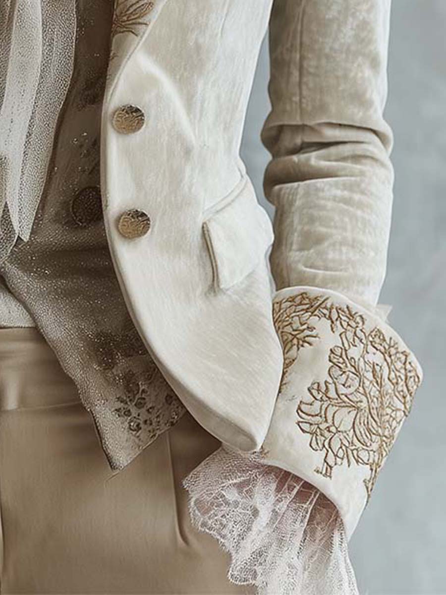 Madina | Elegante Blazer met broderie
