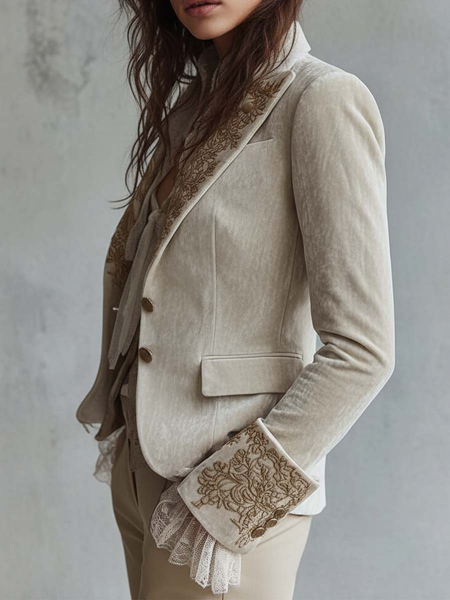 Madina | Elegante Blazer met broderie