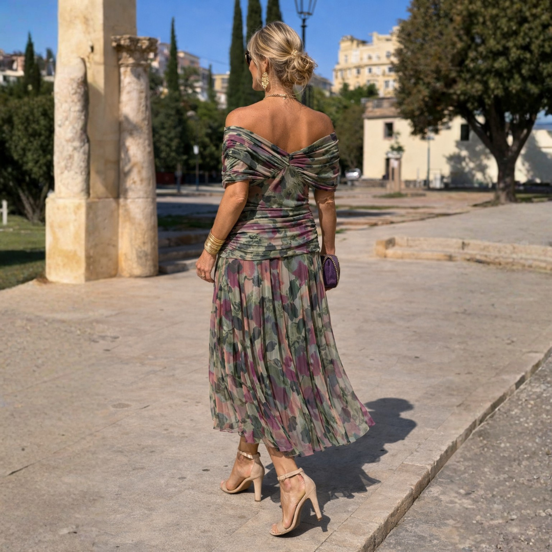Liz | Off Shoulder Maxi Jurk