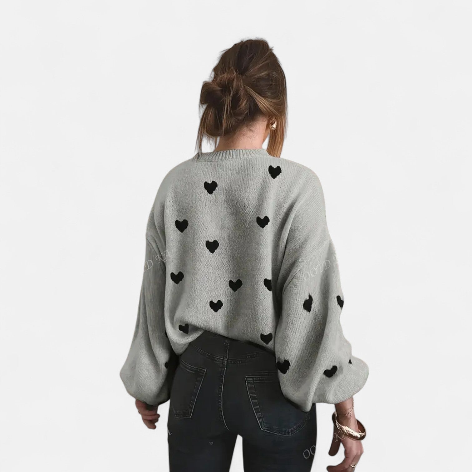 Jessa | Trui met hartjespatroon