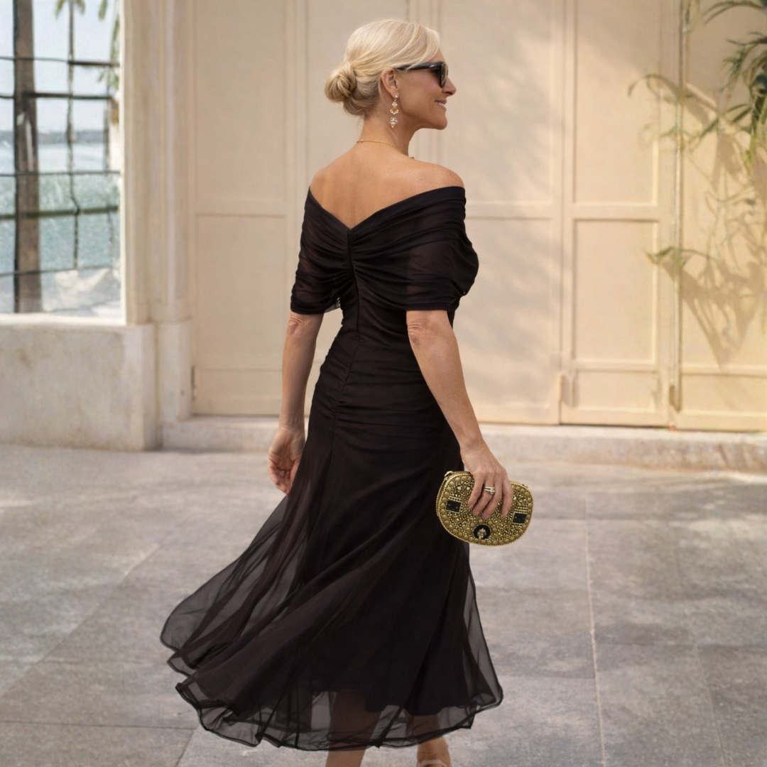 Liz | Off Shoulder Maxi Jurk