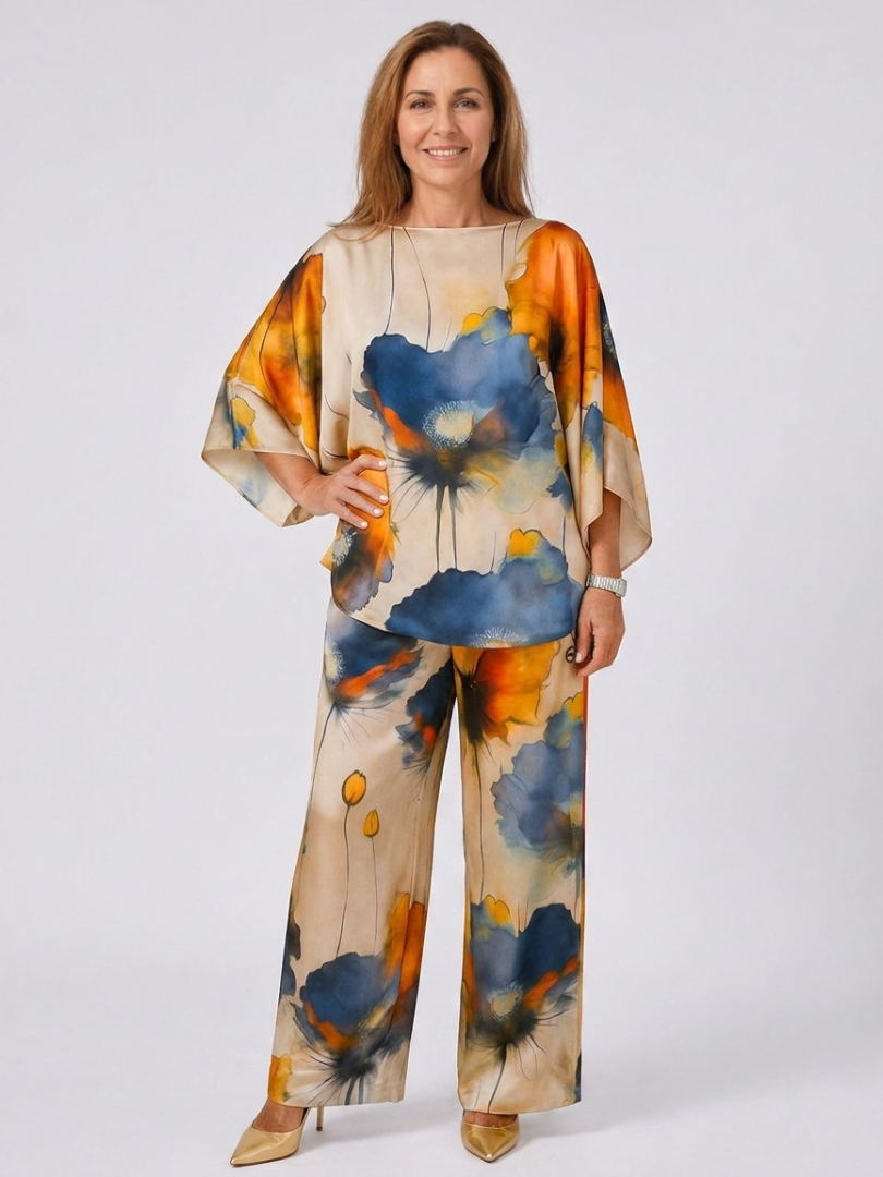 Maelora™ | Satijnen Twee-Delige Dames Set