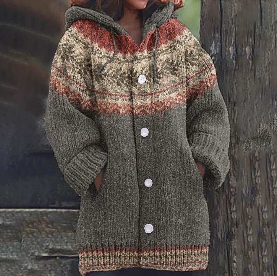 Fatih | Gebreide cardigan met motief