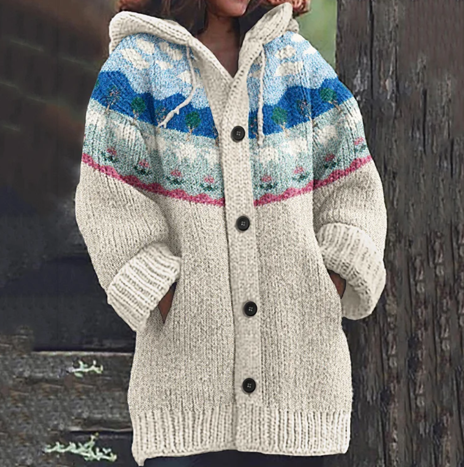 Mayke | Gebreide Cardigan met patroon