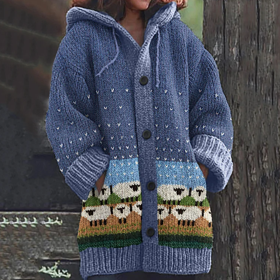Elvera | Gebreide Cardigan met Patroon