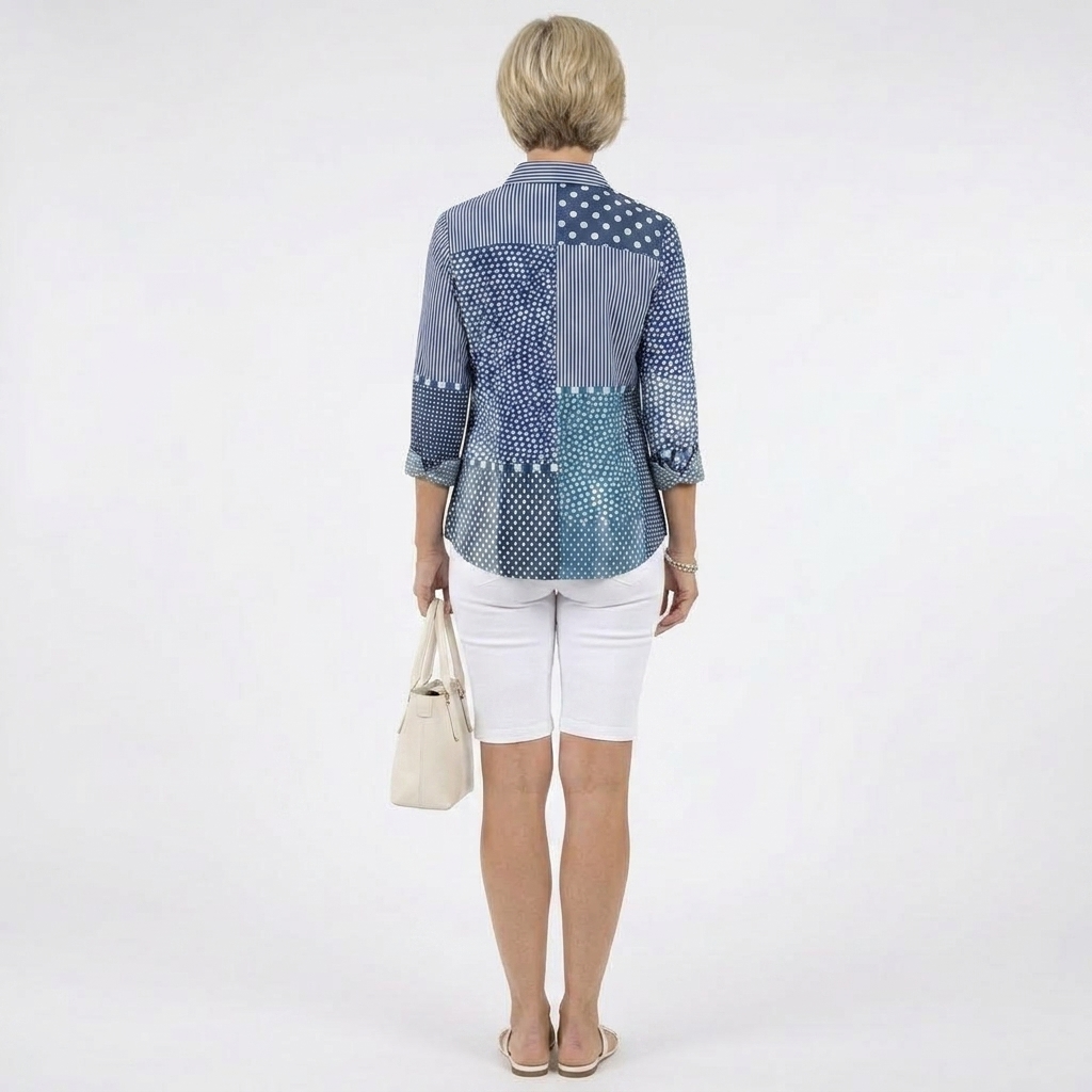 Vynessa™ | Ocean Patchwork Blouse