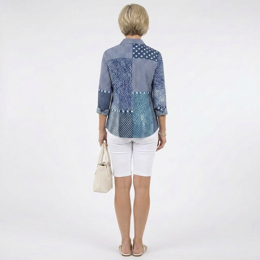 Vynessa™ | Ocean Patchwork Blouse