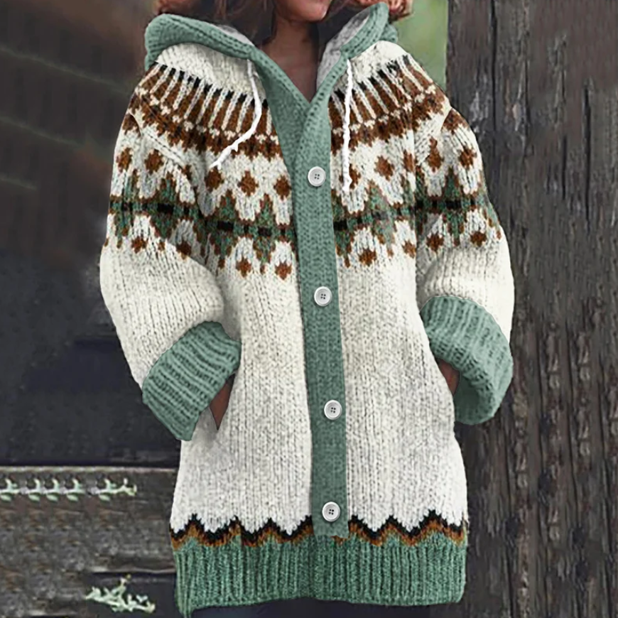 Mayke | Gebreide Cardigan met patroon
