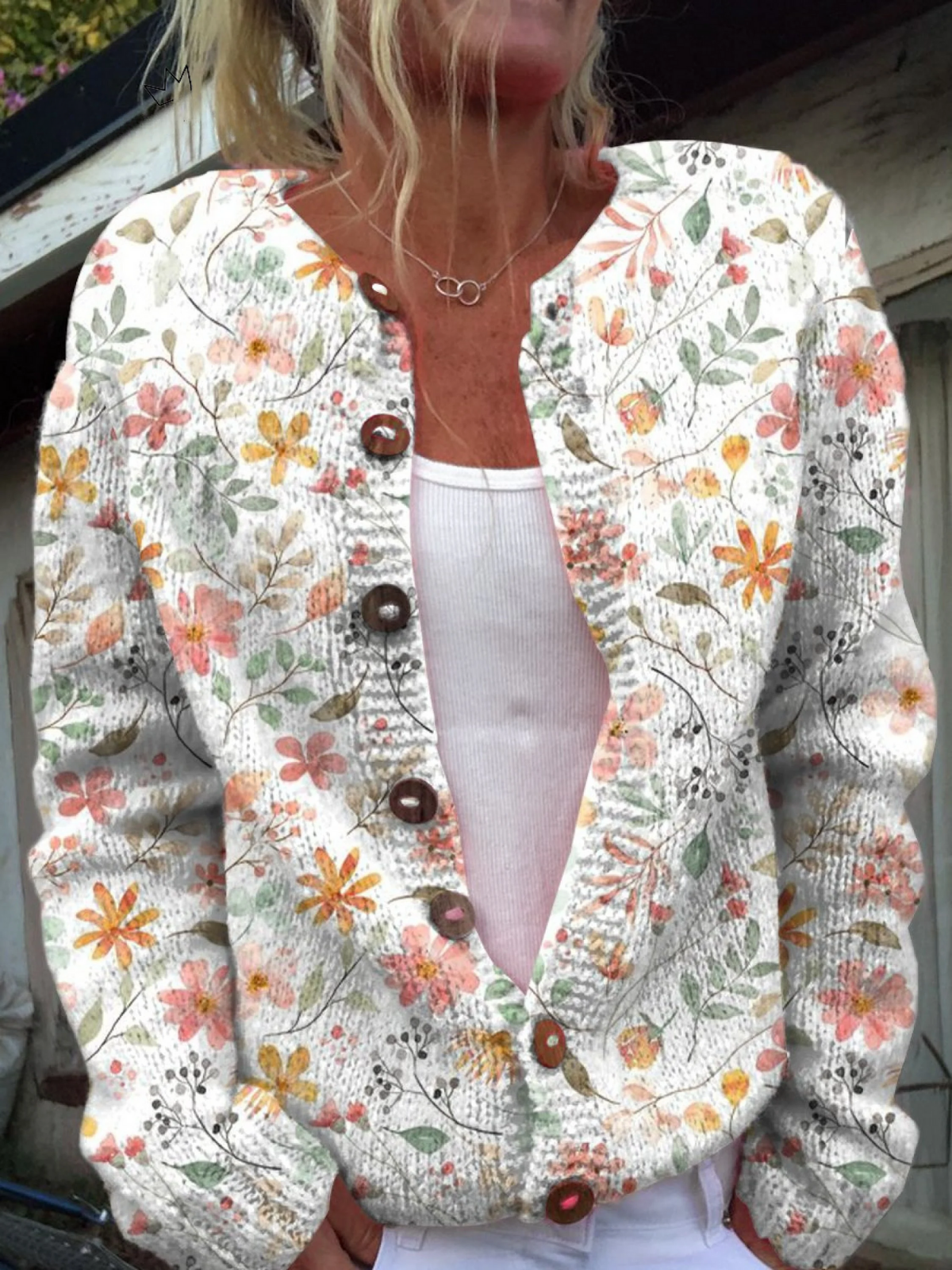 Lichelle | Comfortabel Vest bloemenprint