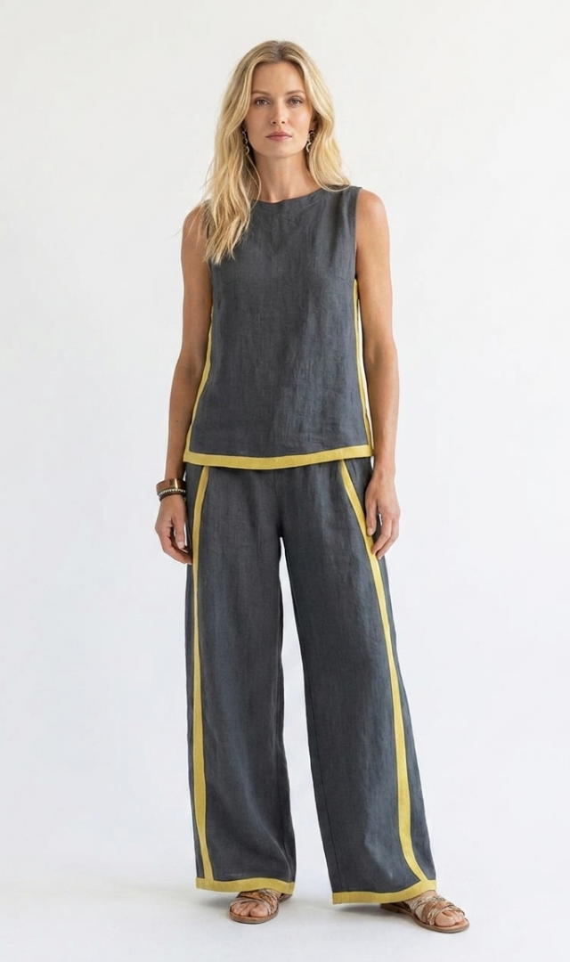 Denise™ | Casual Mouwloos Wijde Pantalon Set
