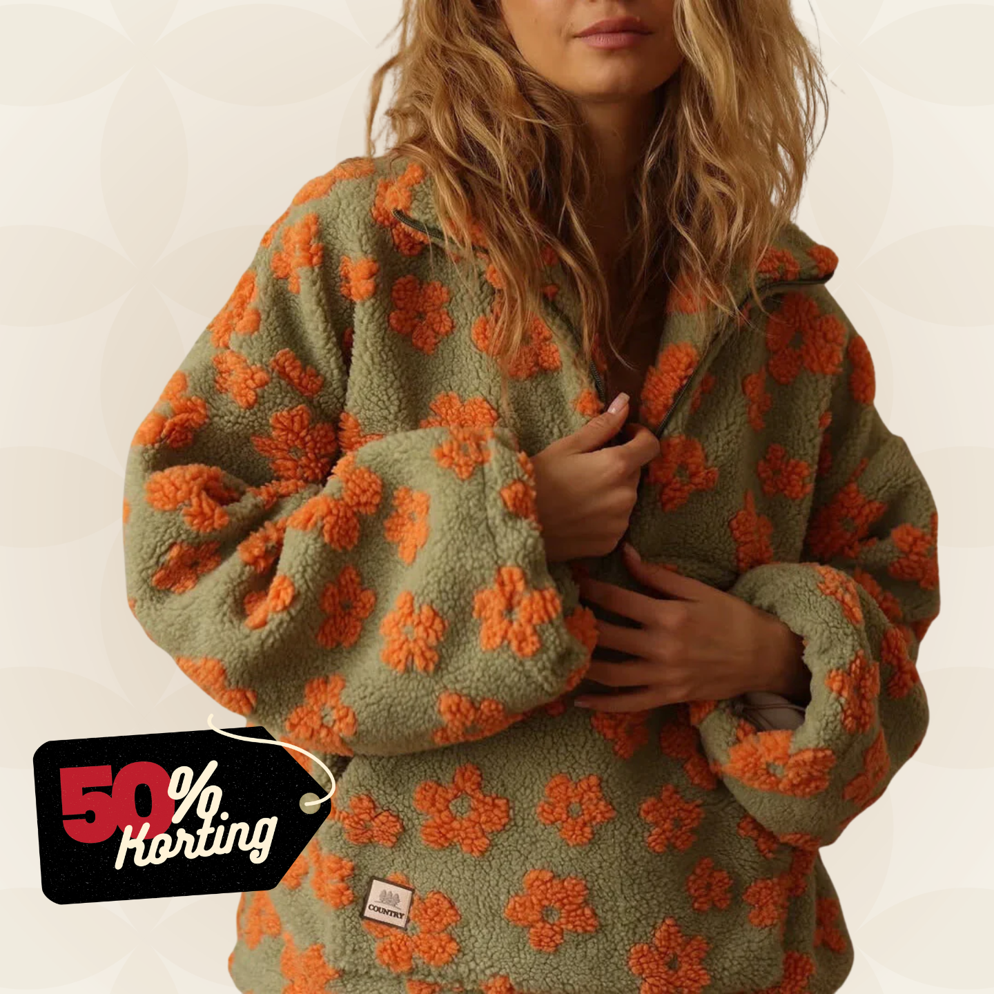 Laluna | Trui met Bloemenprint
