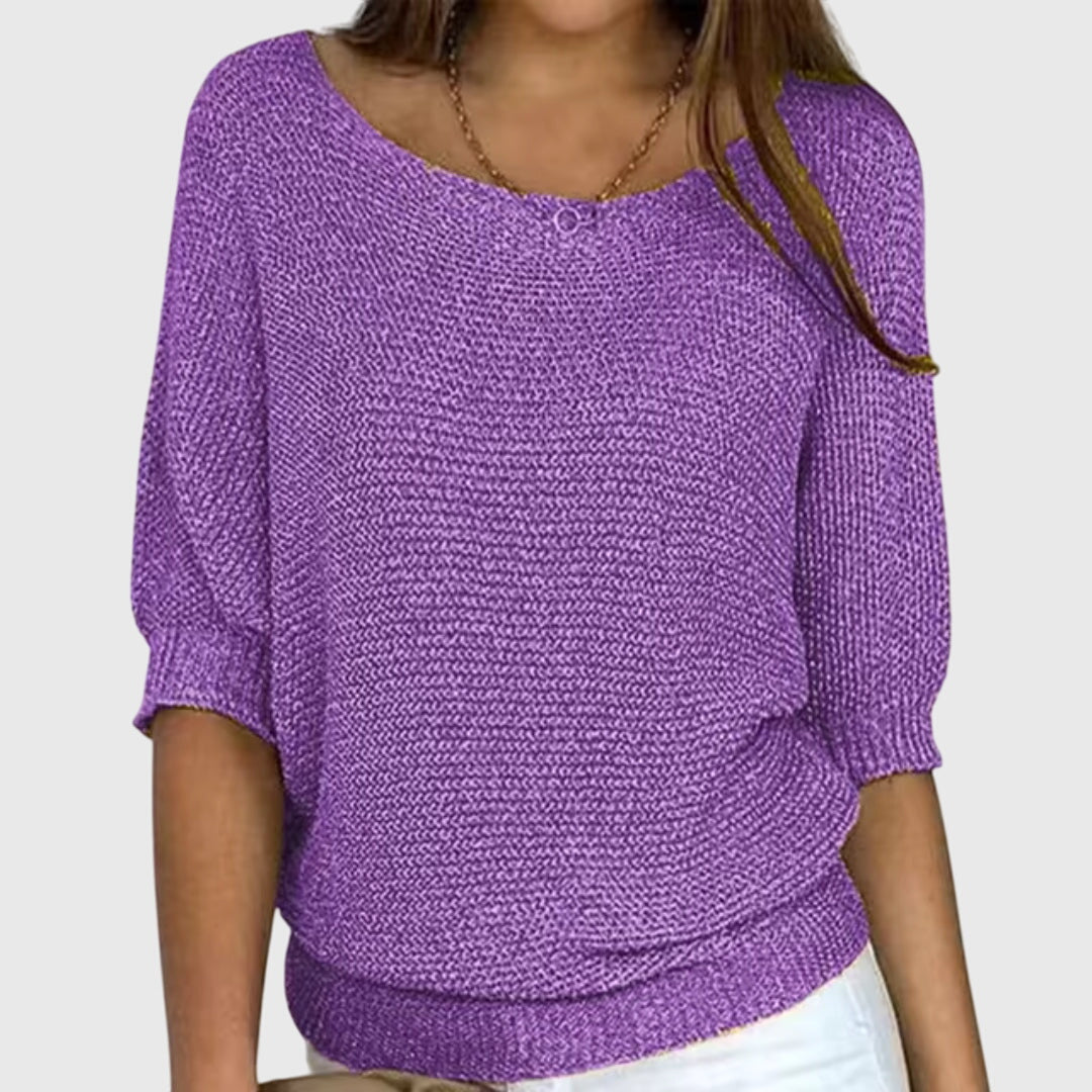 Carolina | Elegante trui met pofmouwen