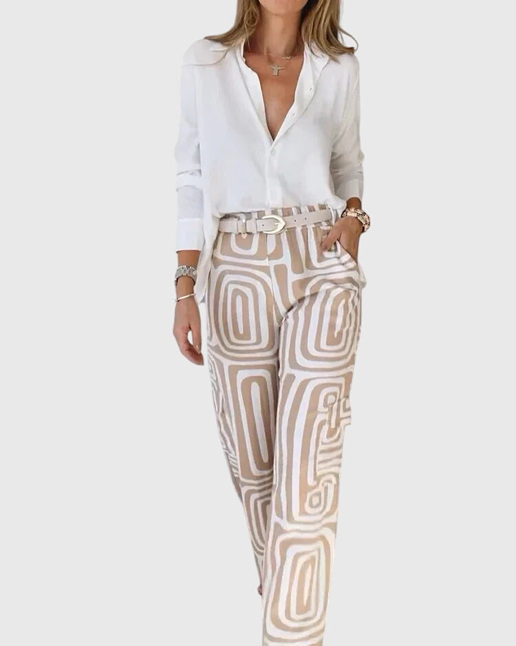 Emilia™ | Stijlvolle Broek + Gratis Blouse & Riem
