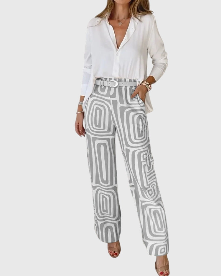 Emilia™ | Stijlvolle Broek + Gratis Blouse & Riem