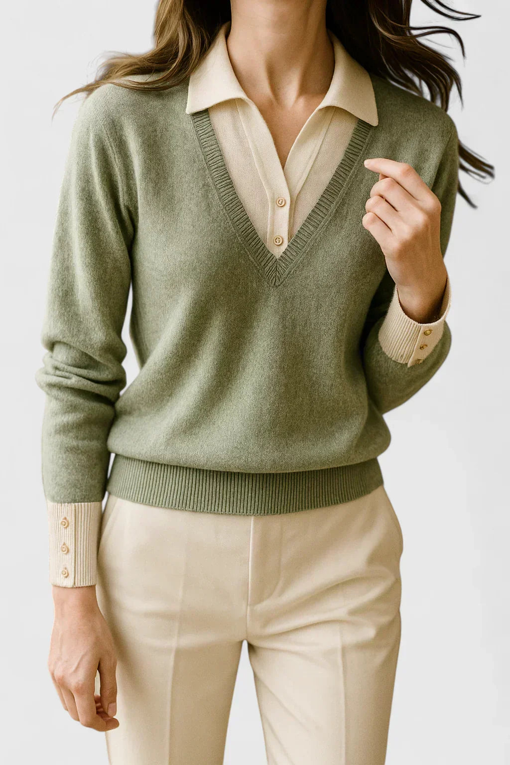 Elizaveta | Elegant poloshirt trui