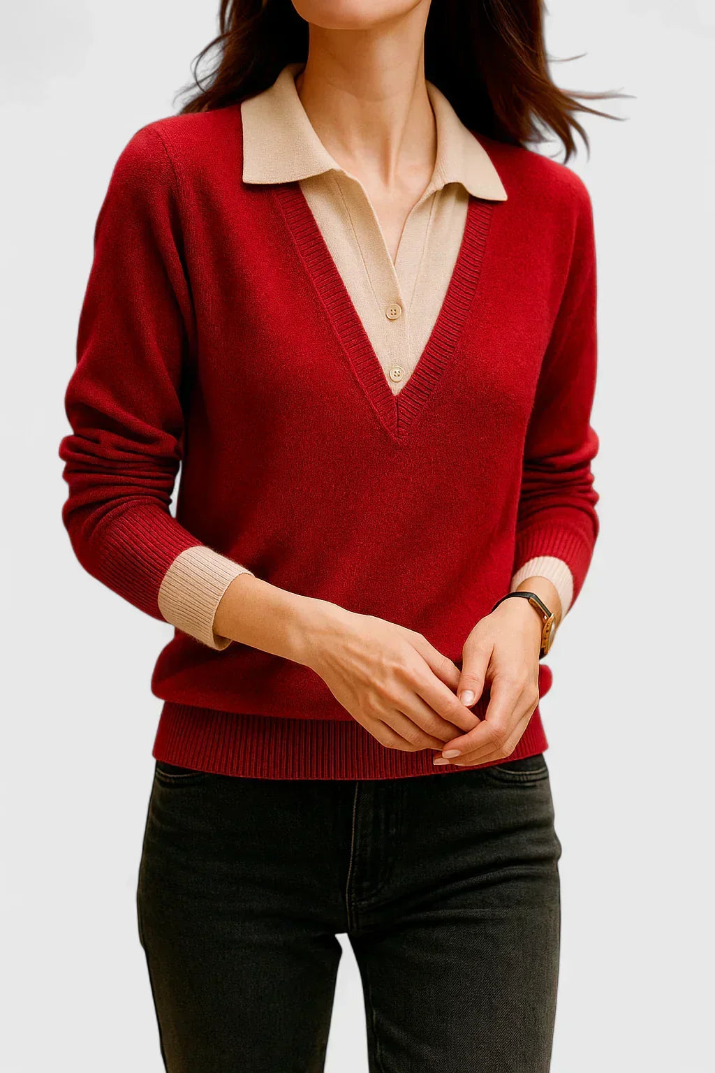 Elizaveta | Elegant poloshirt trui