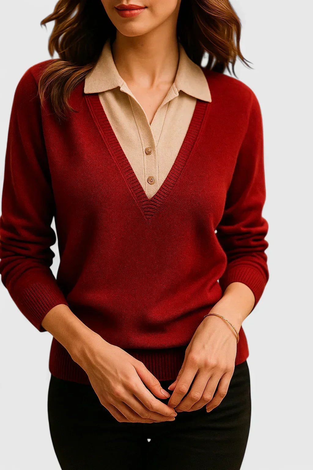 Elizaveta | Elegant poloshirt trui