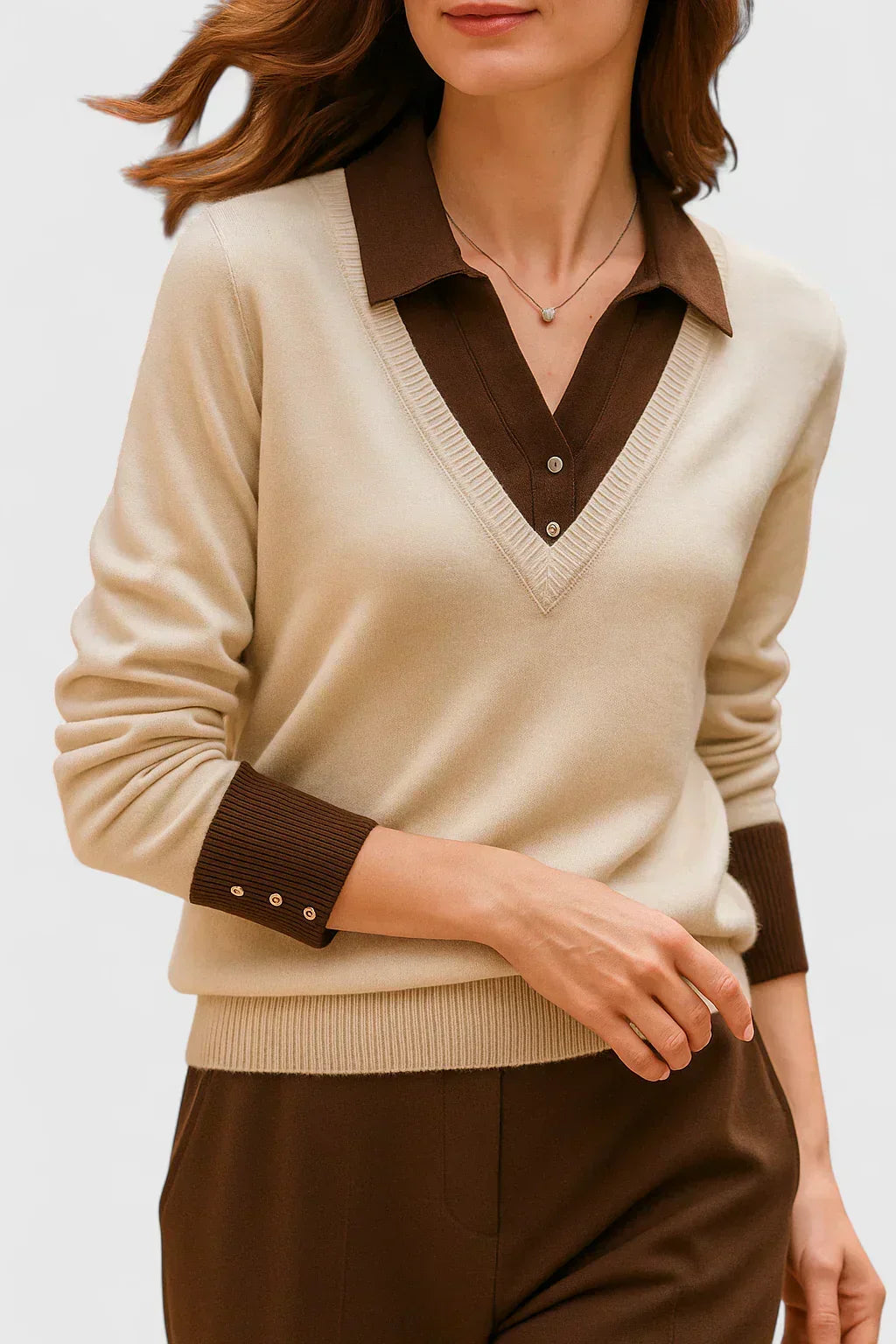 Elizaveta | Elegant poloshirt trui