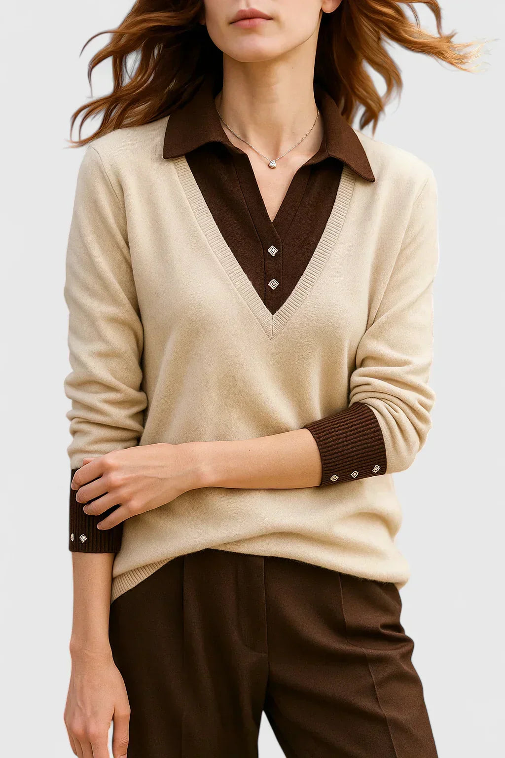 Elizaveta | Elegant poloshirt trui