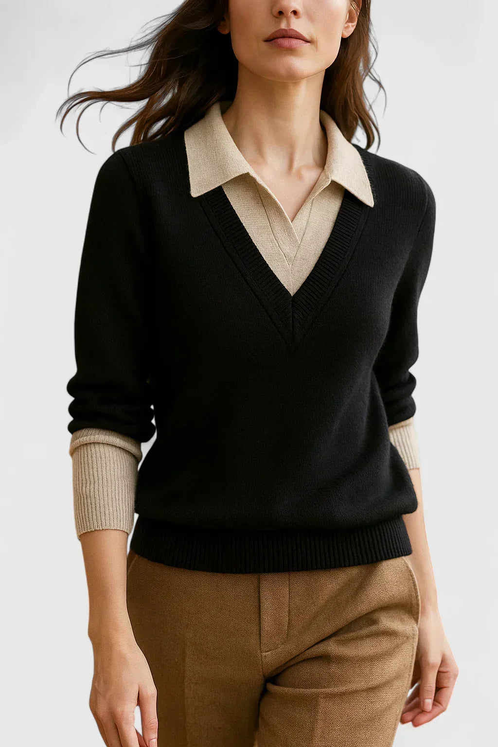 Elizaveta | Elegant poloshirt trui