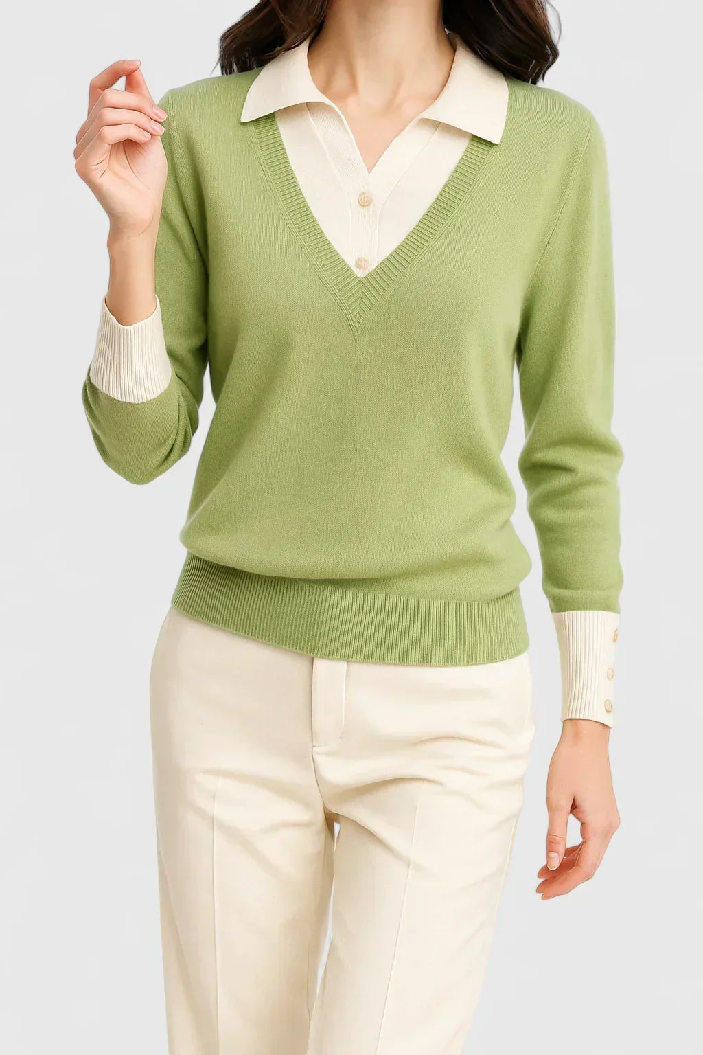 Elizaveta | Elegant poloshirt trui