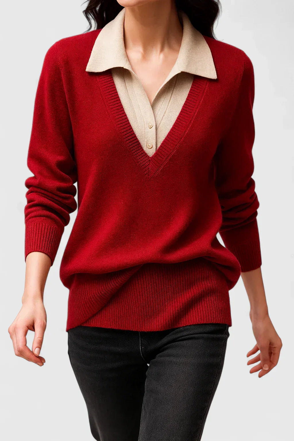 Elizaveta | Elegant poloshirt trui
