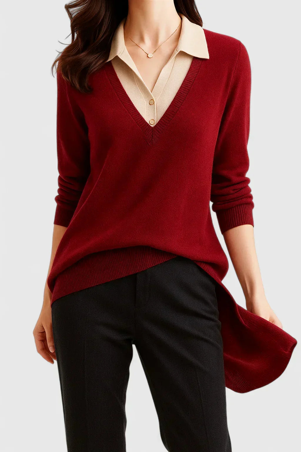 Elizaveta | Elegant poloshirt trui