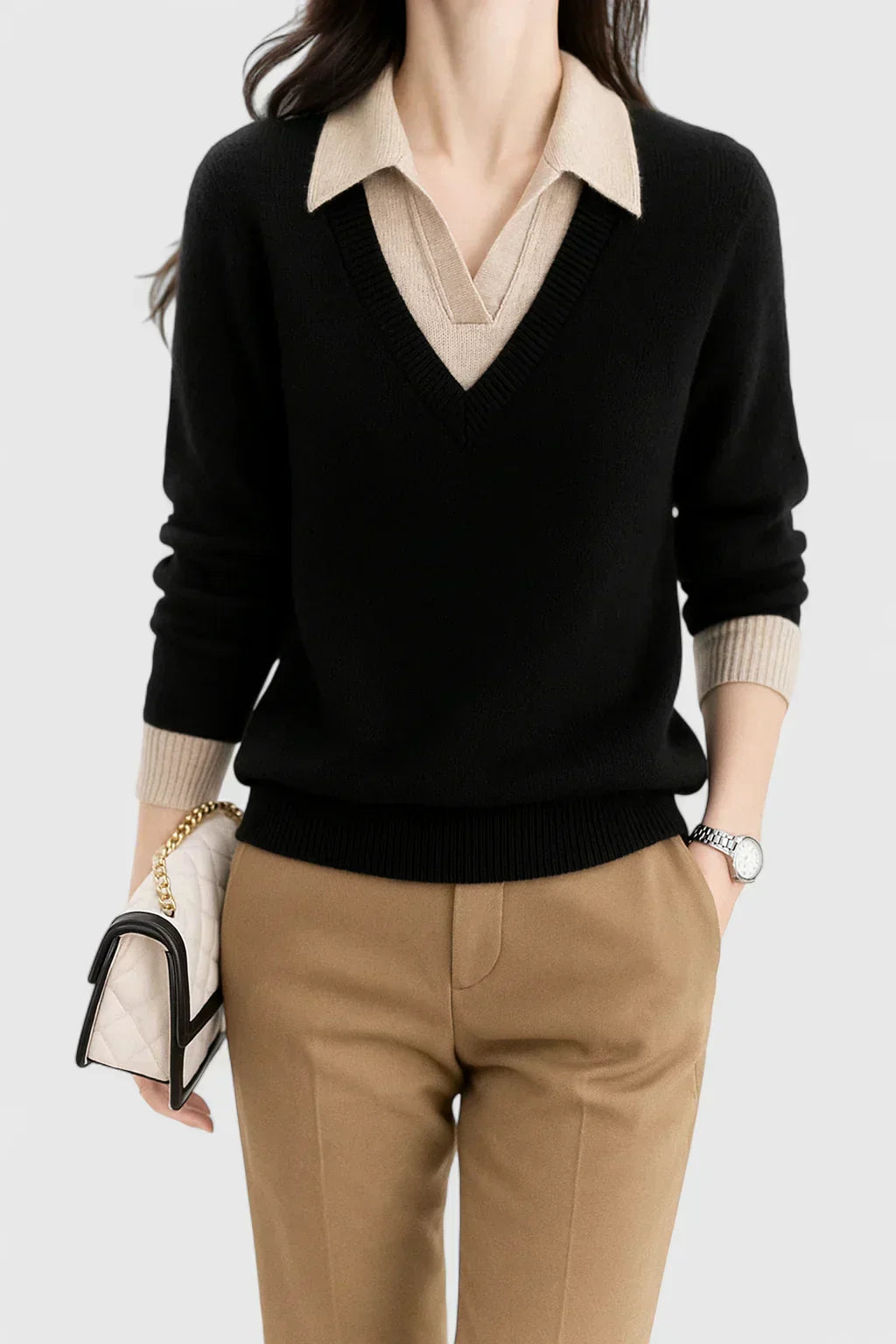 Elizaveta | Elegant poloshirt trui