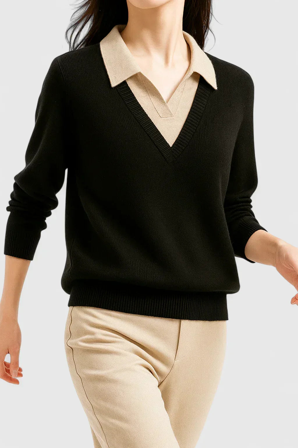 Elizaveta | Elegant poloshirt trui
