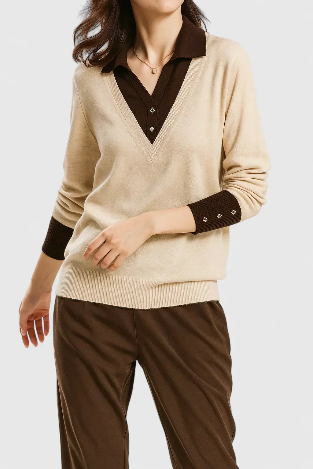 Elizaveta | Elegant poloshirt trui