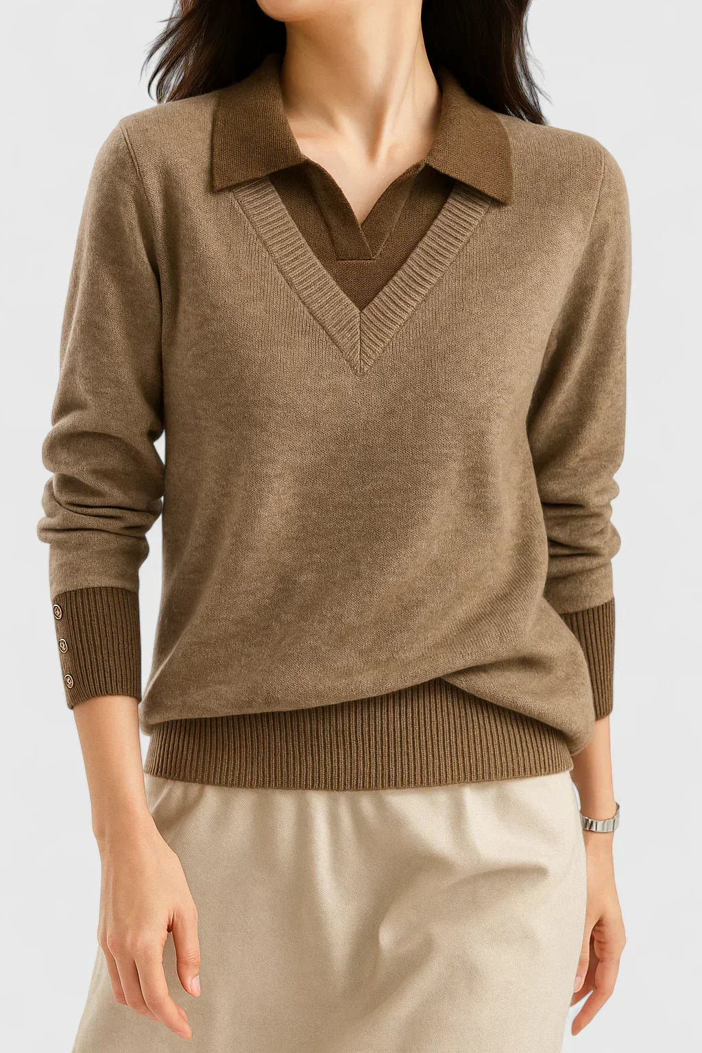 Elizaveta | Elegant poloshirt trui