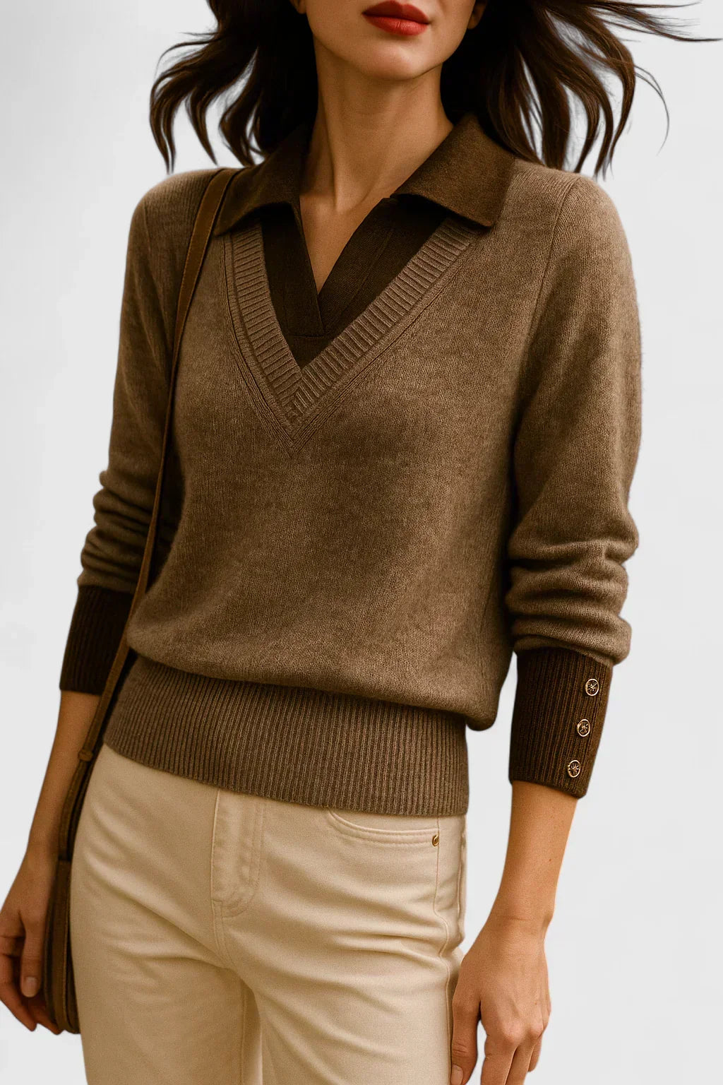 Elizaveta | Elegant poloshirt trui