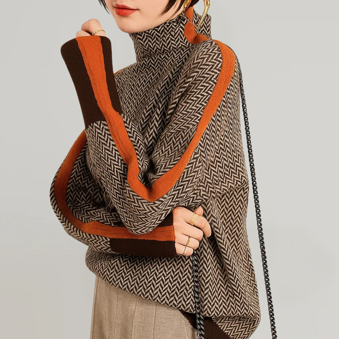 Martina | Pullover met Hoge Kraag