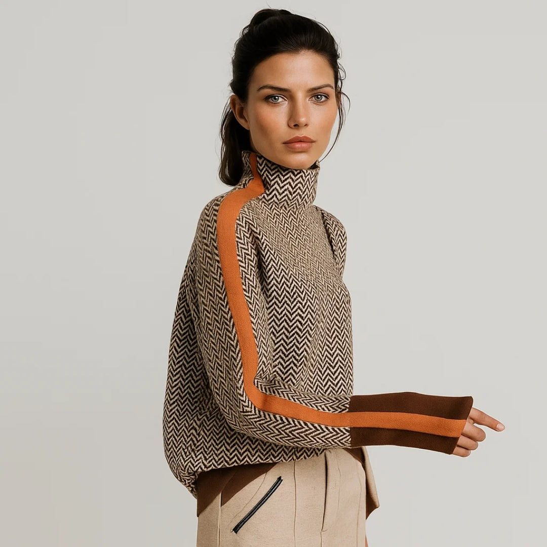 Martina | Pullover met Hoge Kraag
