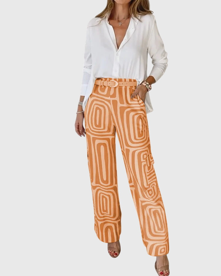 Emilia™ | Stijlvolle Broek + Gratis Blouse & Riem
