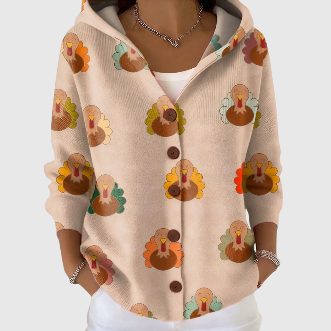 Lonneke | Hoodie met kippen motief