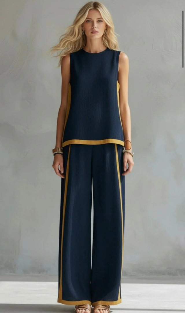 Denise™ | Casual Mouwloos Wijde Pantalon Set