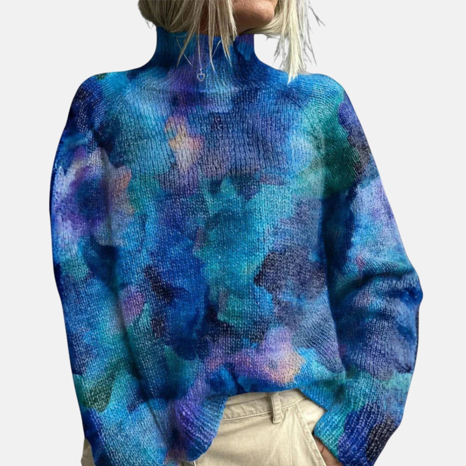Ditte | Gebreide trui met print