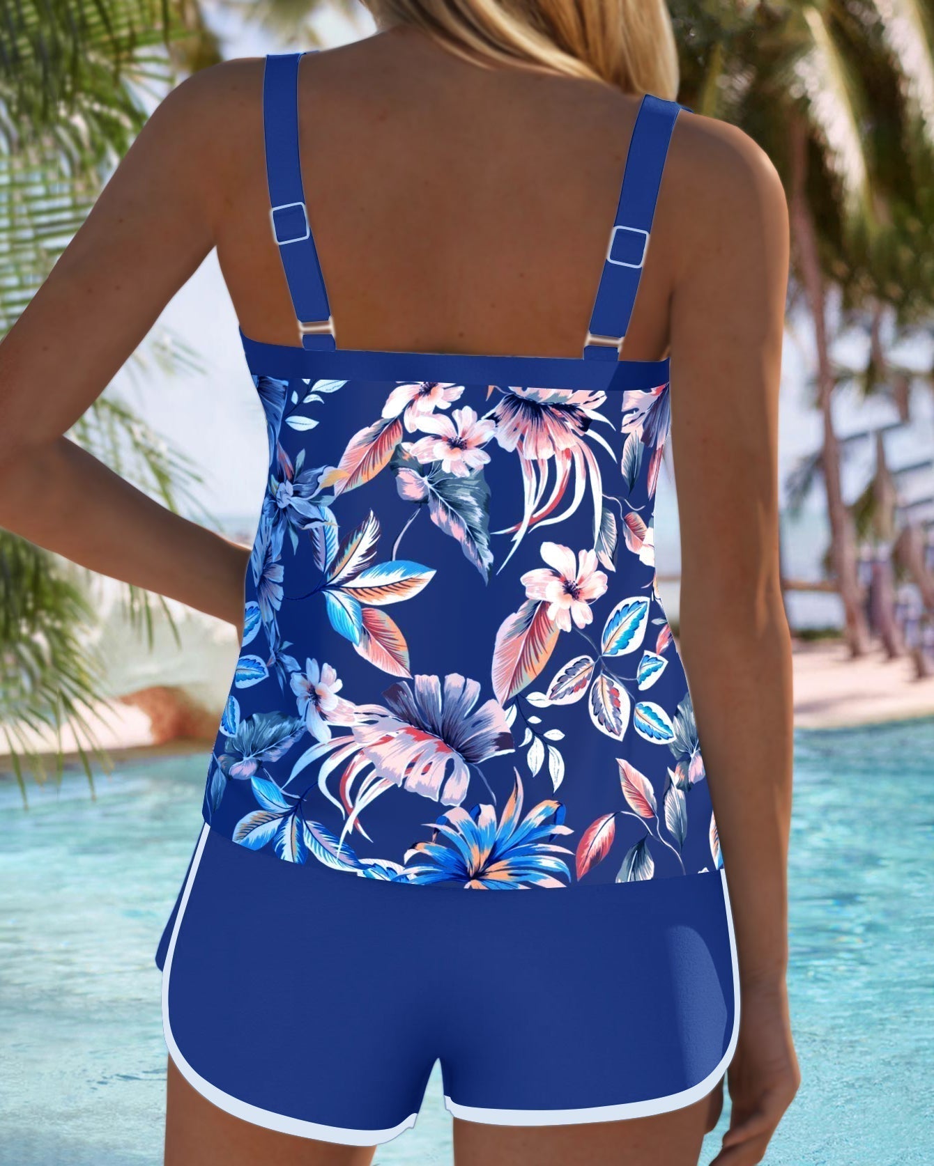 Imke™ | U-Hals Mouwloze Gedrukte Tankini