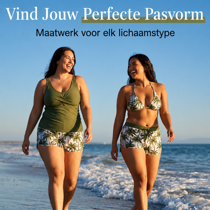 Mara | Drie-delig Tankini Bikini & Cover-Up Set