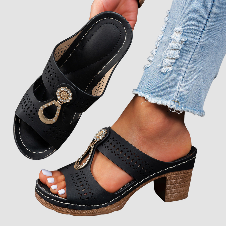Linda | Hoge Hak Orthopedische Comfort Sandalen