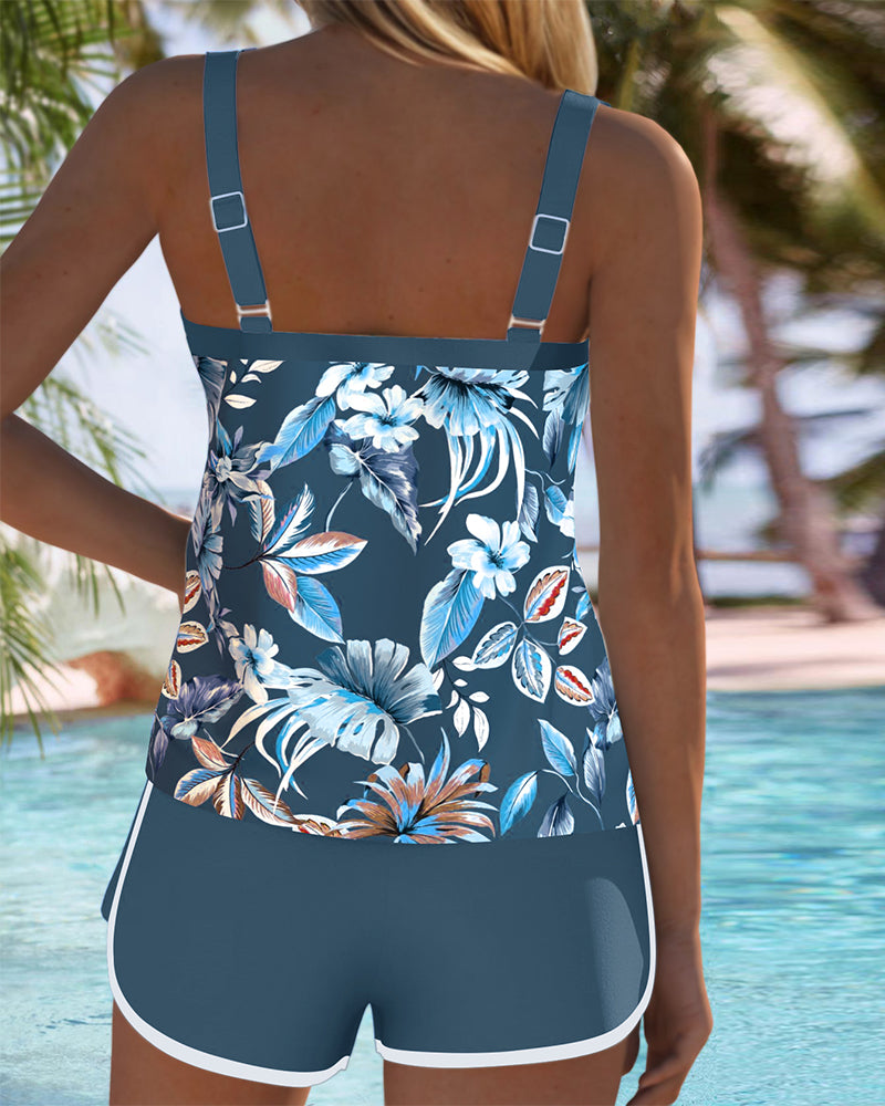 Imke™ | U-Hals Mouwloze Gedrukte Tankini