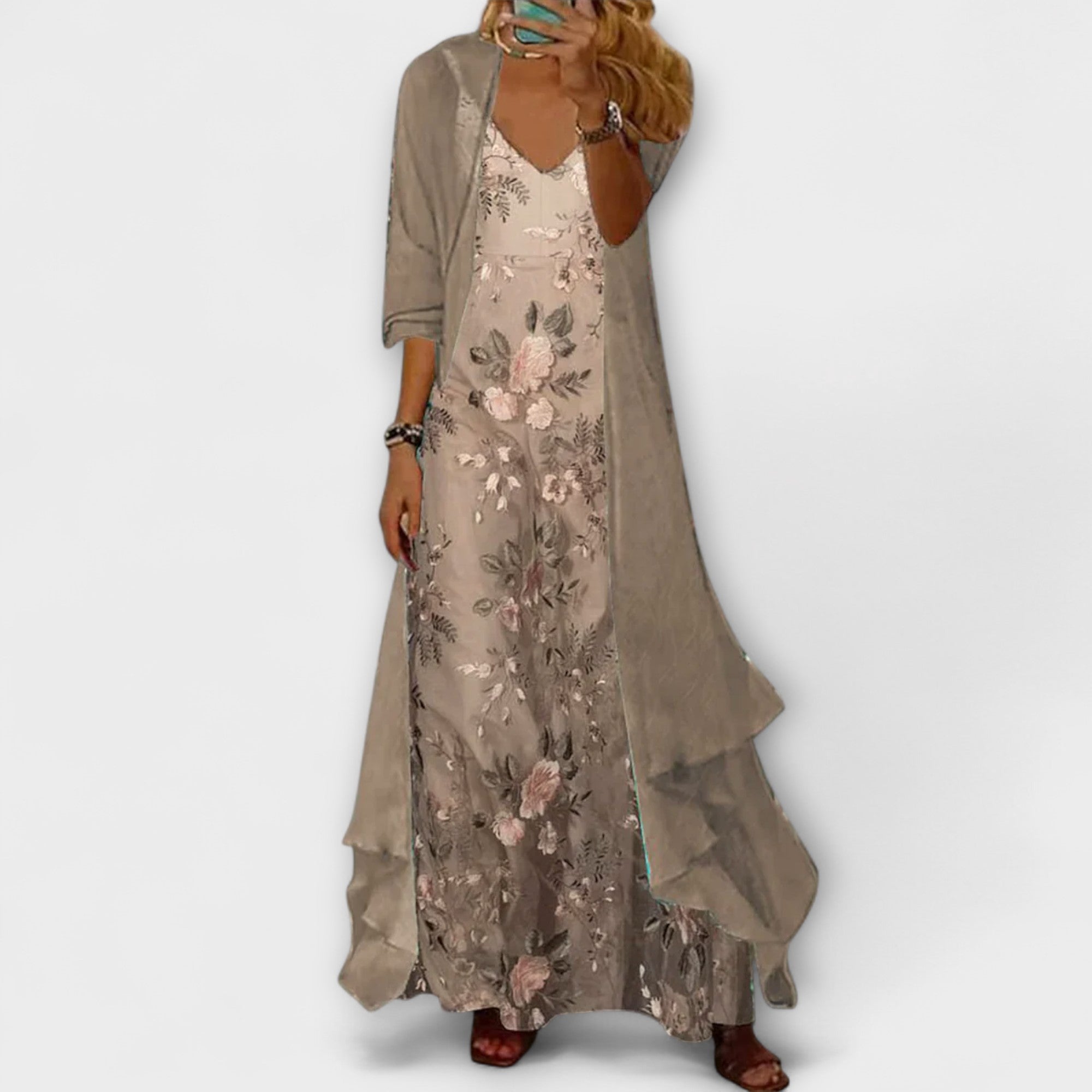Bryleigh | Elegante Maxi Jurk Twee-Delige Set