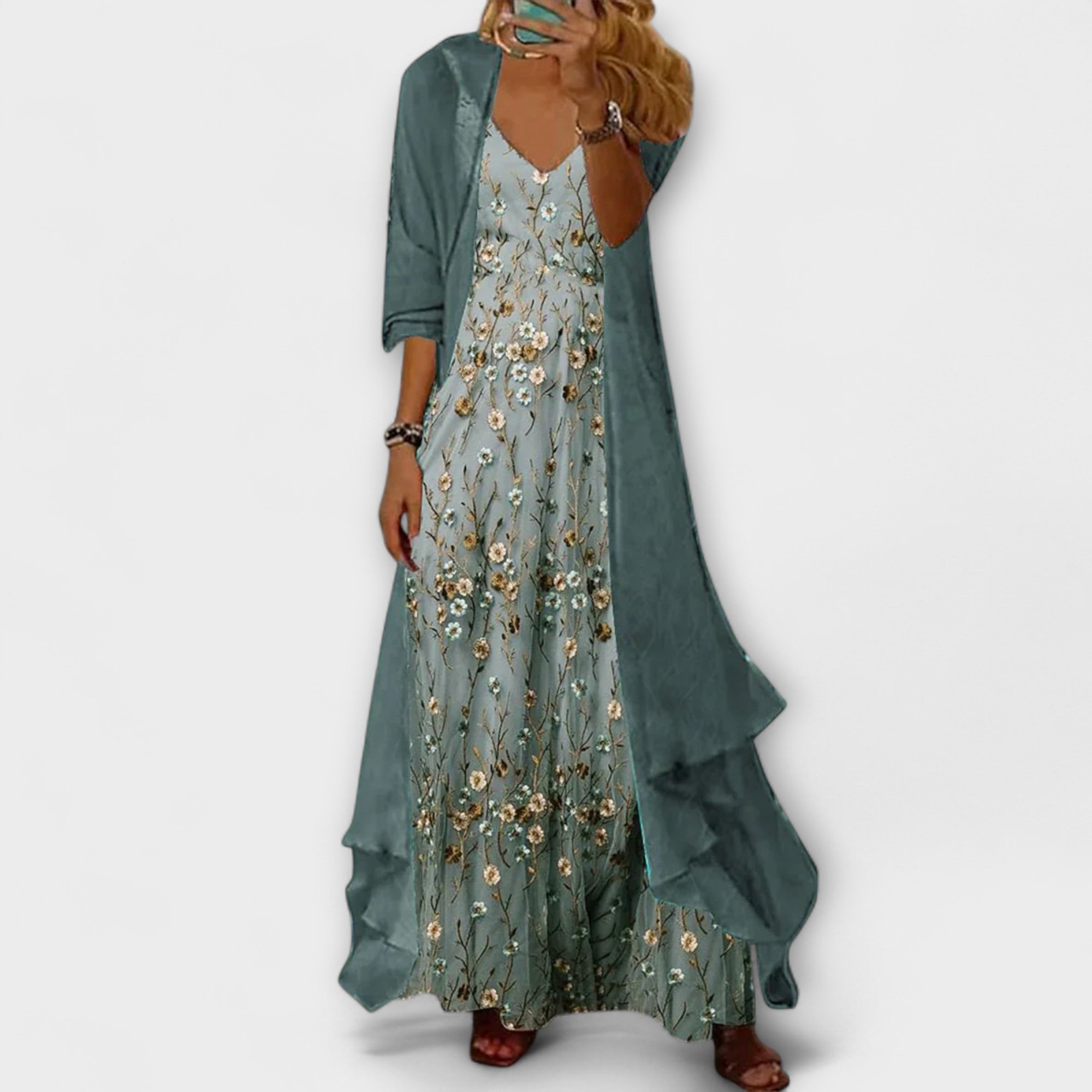 Bryleigh | Elegante Maxi Jurk Twee-Delige Set