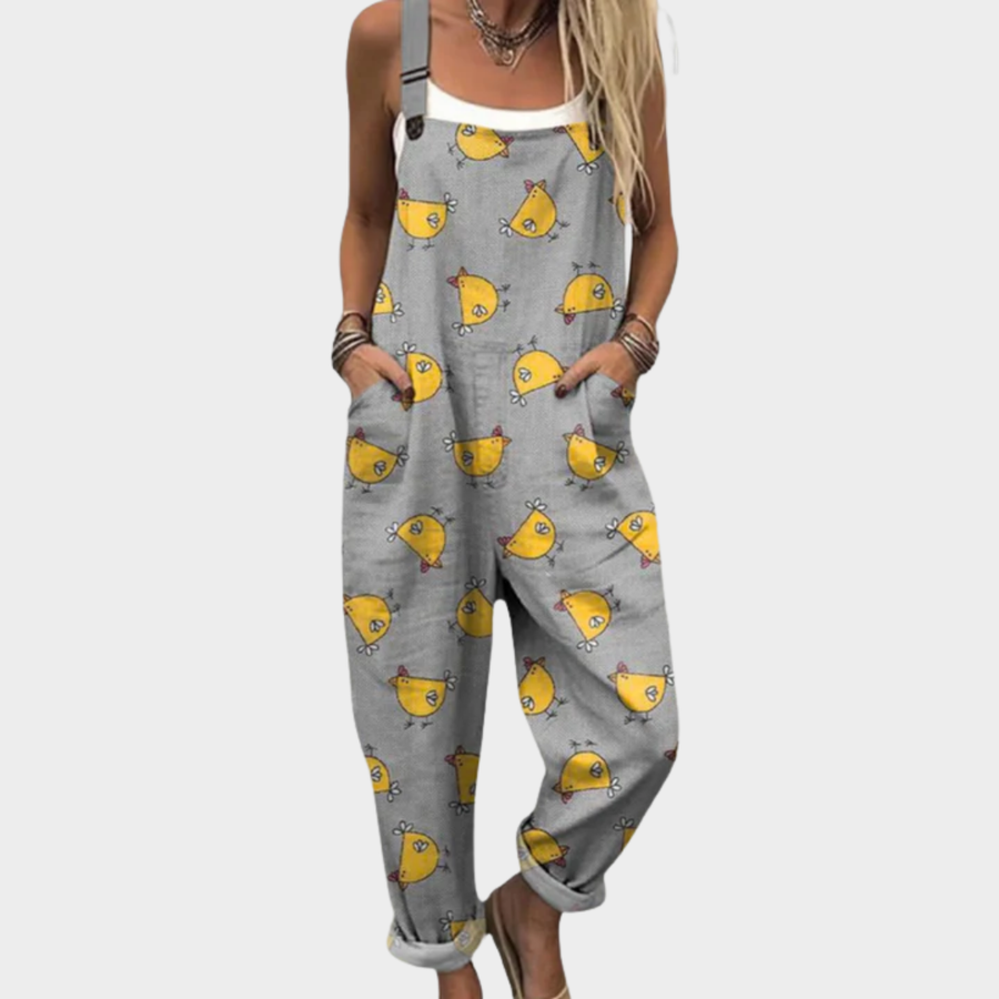 Comfortabele Gedrukte Overalls