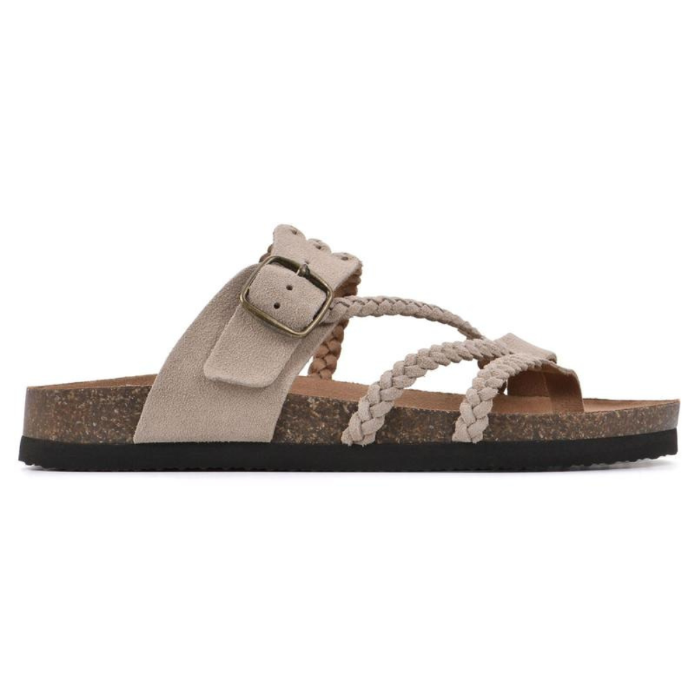 Hayleigh | Vlecht Kork Sandalen