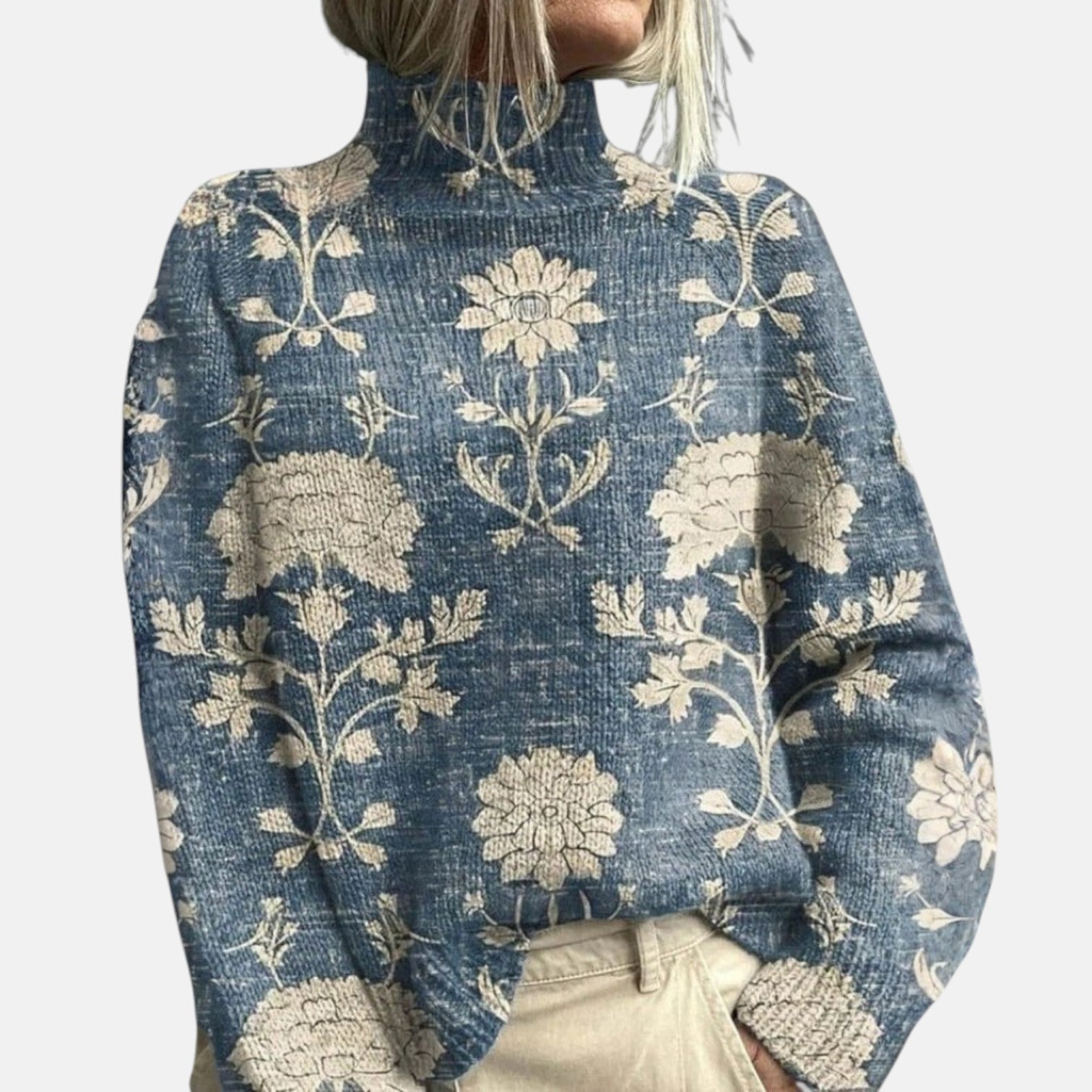 Ditte | Gebreide trui met print
