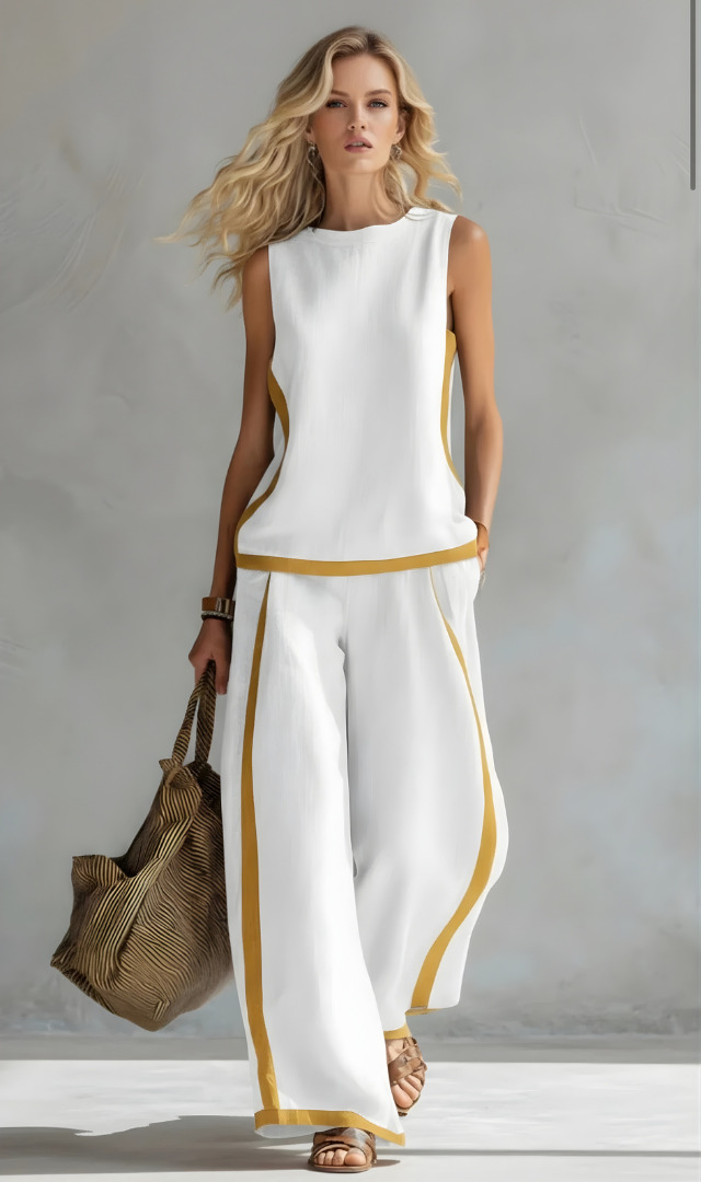 Denise™ | Casual Mouwloos Wijde Pantalon Set